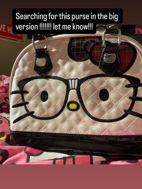 Hello Kitty Quilted Satchel Bag - White, Black & Yellow Accent